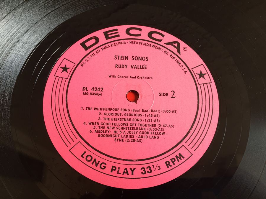 Rudy Vallee - Stein Songs - DL 4242 - SIGNED [Photo 7]