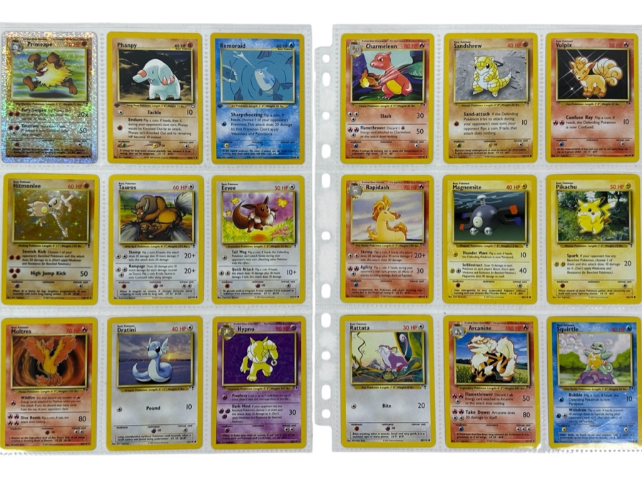 (18) Vintage Pokemon Trading Cards
