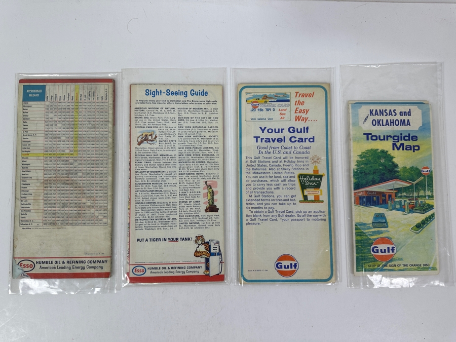 (4) Vintage Gasoline Sponsored Road Maps From The United States, New York City And Long Island, Alabama, Kentucky And Tennessee And Illinois And Indiana [Photo 6]