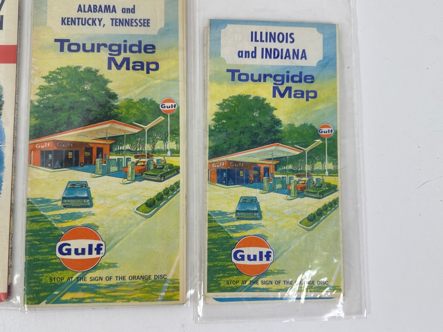 (4) Vintage Gasoline Sponsored Road Maps From The United States, New York City And Long Island, Alabama, Kentucky And Tennessee And Illinois And Indiana [Photo 5]