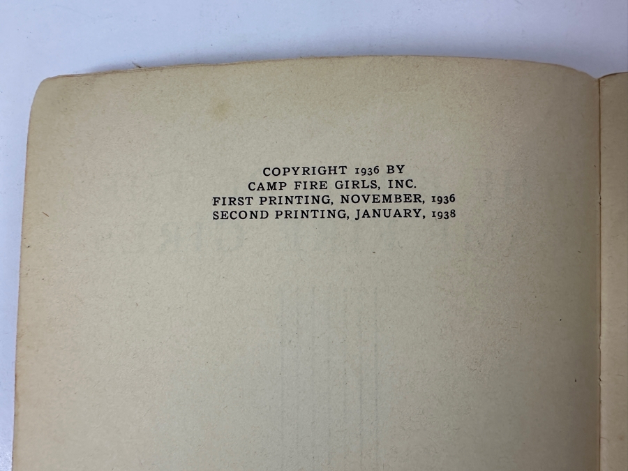 1938 Second Printing The Book Of The Camp Fire Girls Book [Photo 4]