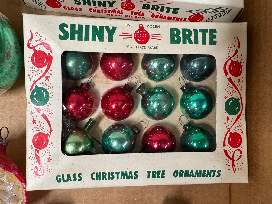 Vintage Glass Christmas Ornaments Shiny Brite [Photo 2]