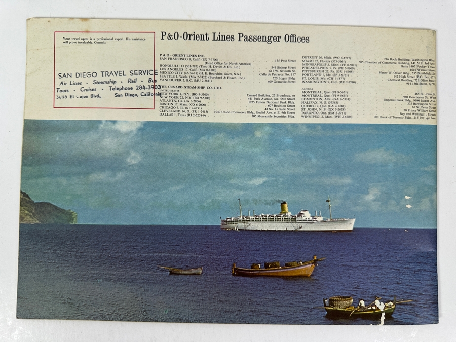 Vintage 1965 P&O Orient Lines Cruise Ship Brochure Sailings From England [Photo 3]