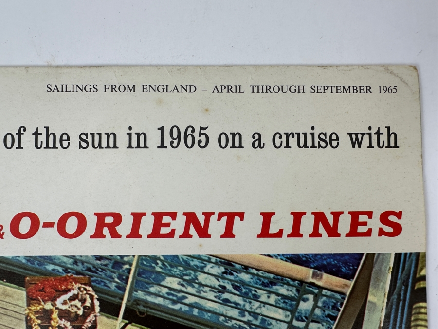 Vintage 1965 P&O Orient Lines Cruise Ship Brochure Sailings From England [Photo 2]