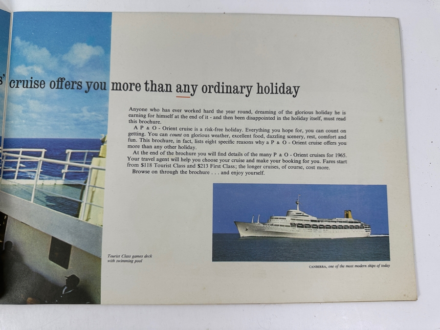 Vintage 1965 P&O Orient Lines Cruise Ship Brochure Sailings From England [Photo 5]
