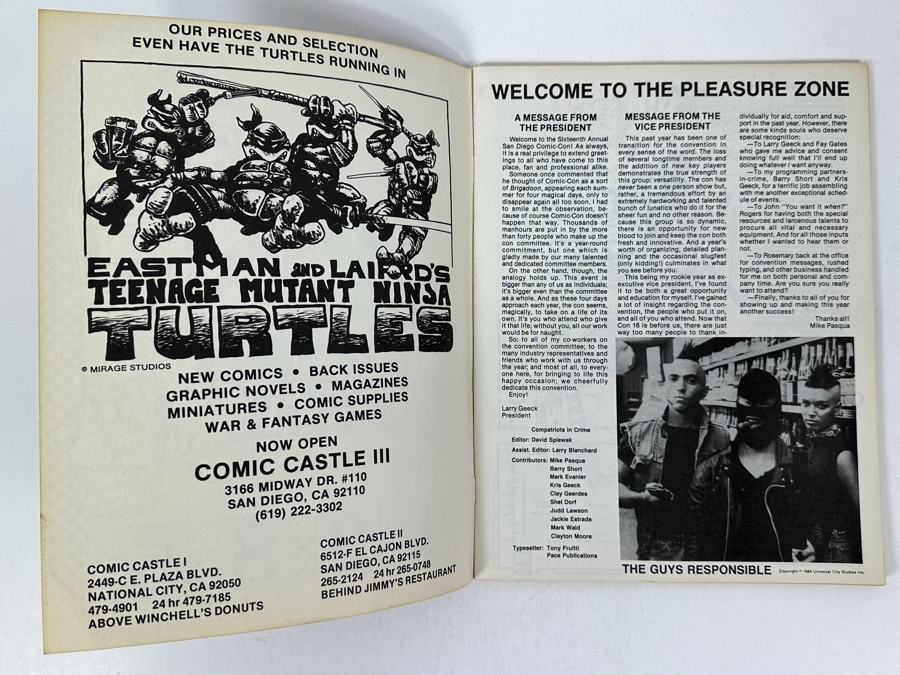 Vintage 1985 San Diego Comic-Con Program [Photo 2]