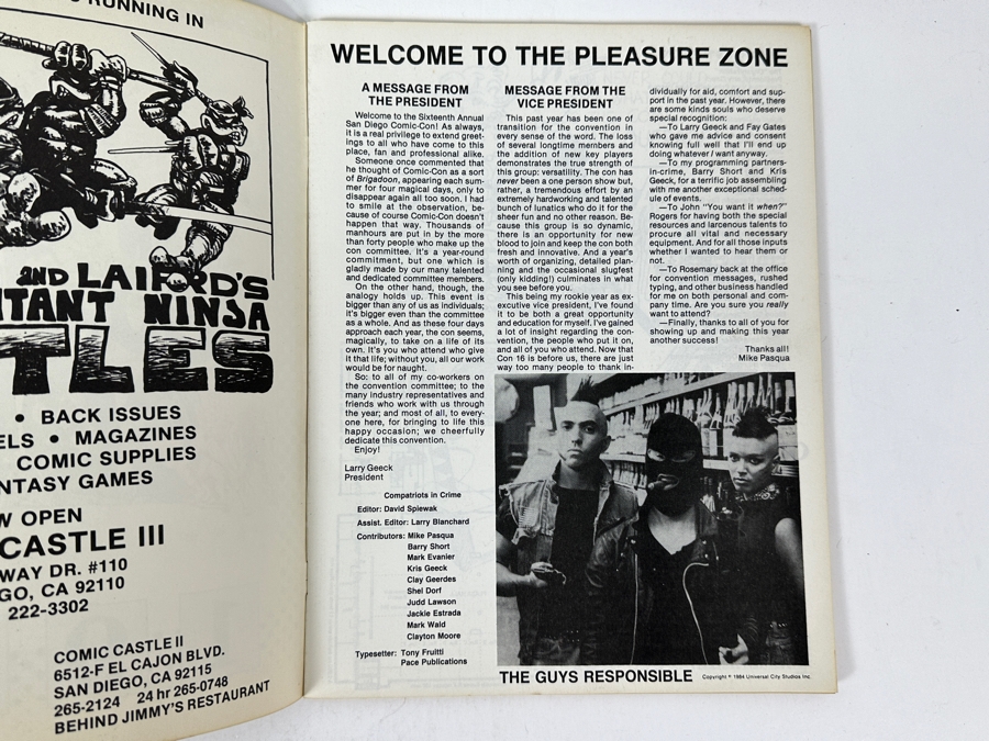 Vintage 1985 San Diego Comic-Con Program [Photo 4]