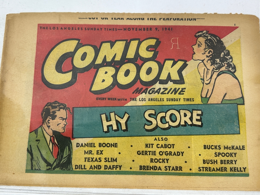 (4) Vintage 1941 Comic Book Magazines From The Los Angeles Sunday Times [Photo 2]