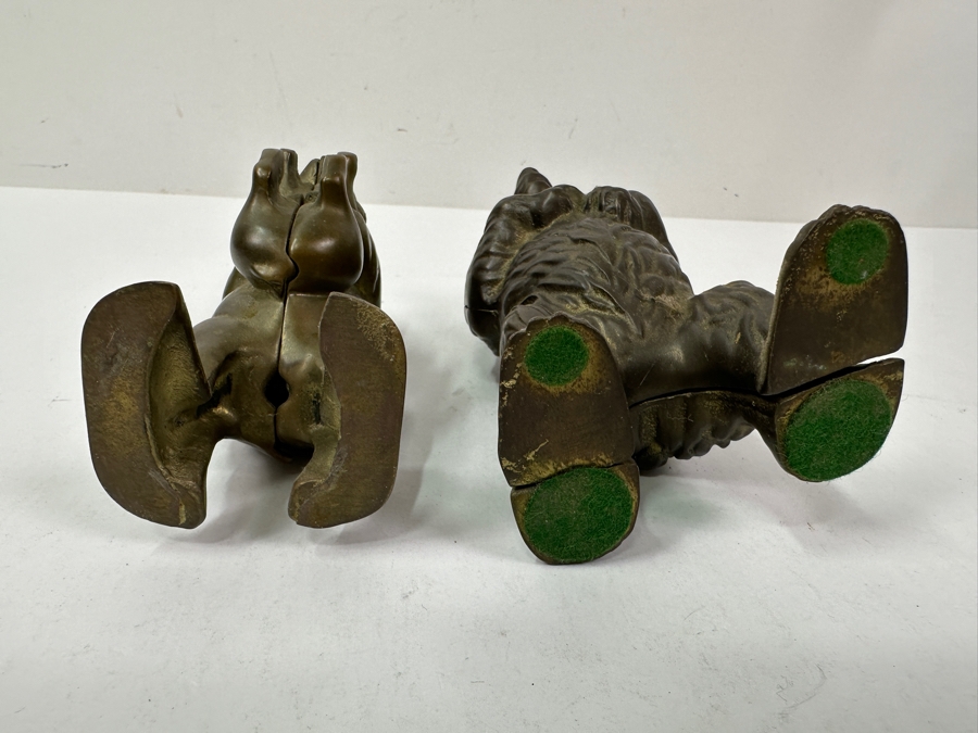 (2) Vintage Brass Bear Banks 5H And 5.5H [Photo 6]