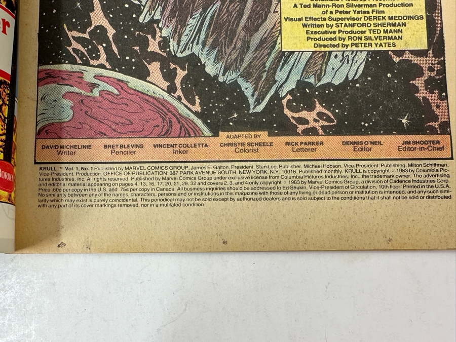 Vintage 1983 Marvel KRULL #1 Comic Book [Photo 5]