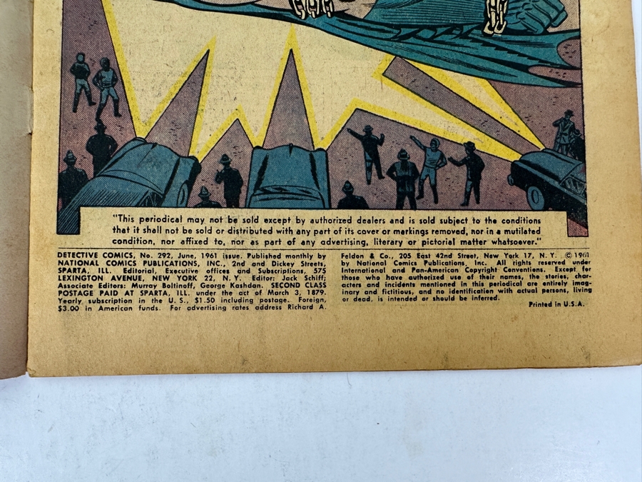 Vintage 1961 DC Comics Detective Comics #292 Batman [Photo 8]