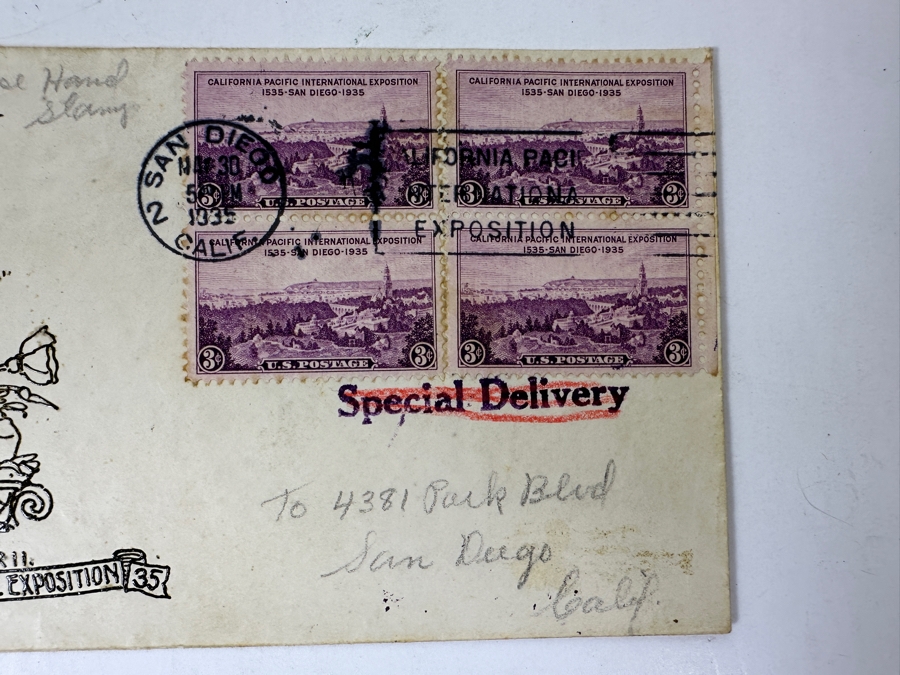 Vintage 1935 California Pacific International Exposition In San Diego’s Balboa Park First Day Stamp Covers [Photo 3]