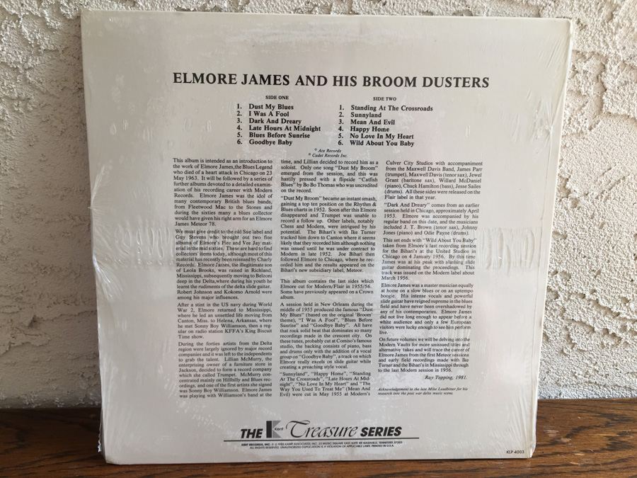 Elmore James ‎– The Best Of Elmore James - Kent ‎- KLP 4003 - SEALED [Photo 2]