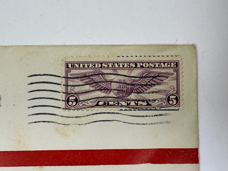 Vintage 1931 First Day Cover Stamp Twentieth Anniversary First Air Mail Flight 1911-1931 Los Angeles, California [Photo 4]