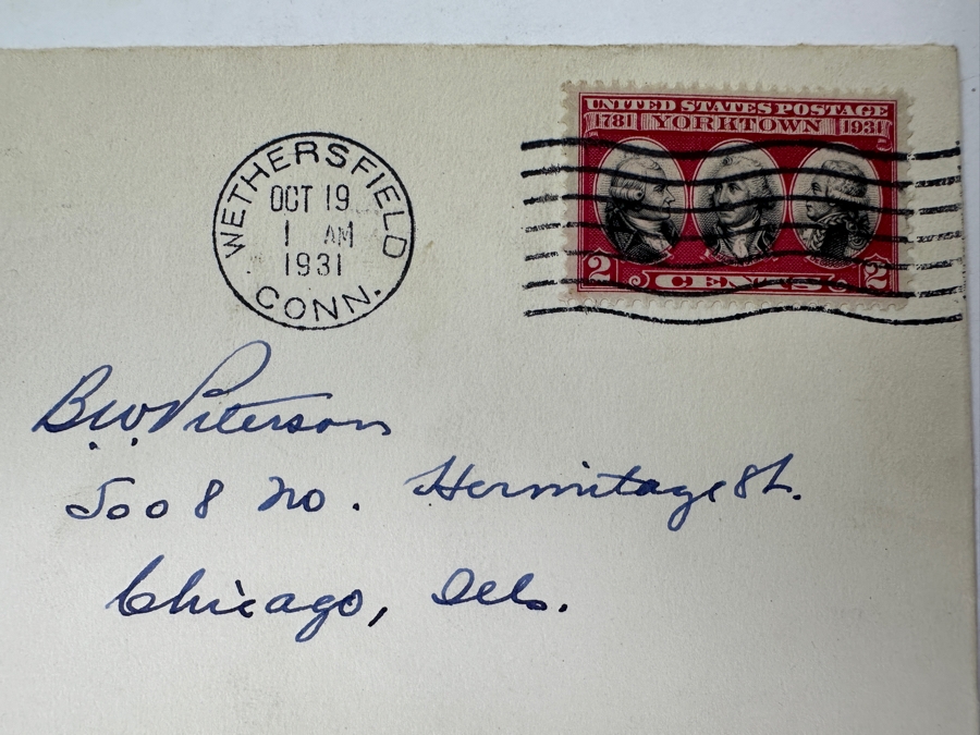 Vintage 1931 First Day Cover Stamp “Yorktown” Issue Commemorative Stamp Released In 1931 To Mark The 150th Anniversary Of The Siege Of Yorktown [Photo 2]