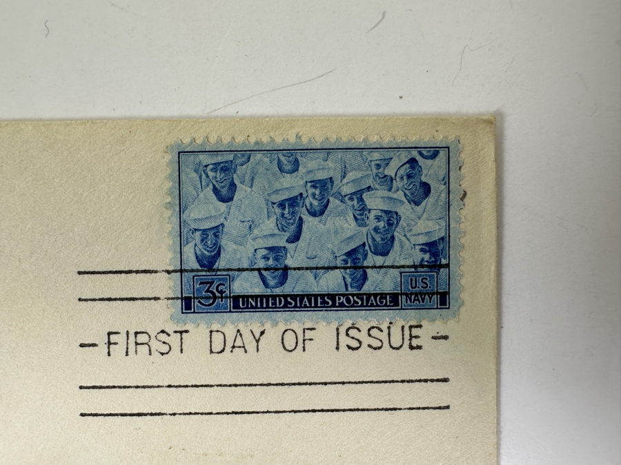 Vintage 1945 First Day Cover Stamp Commemorating The 100th Anniversary Of The U.S. Naval Academy In Annapolis, Maryland 1845-1945 [Photo 5]