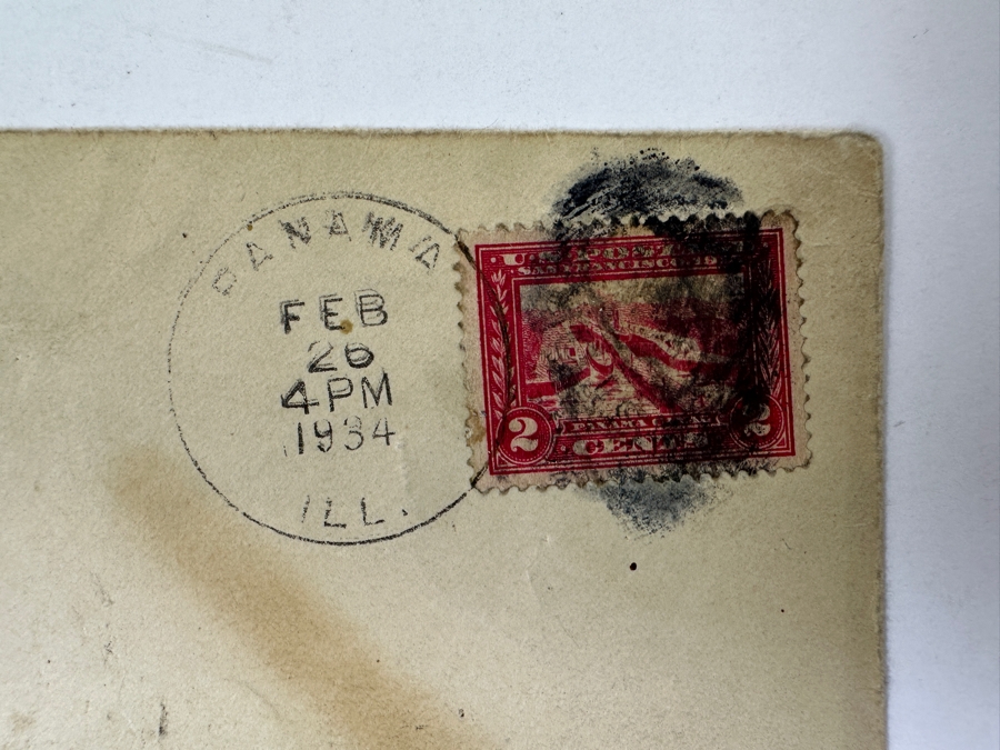 Vintage 1934 First Day Cover Stamp Commemorating 30th Anniversary Of The United States Acquiring The Canal Zone Of The Isthmus Of Panama February 26, 1904 [Photo 5]