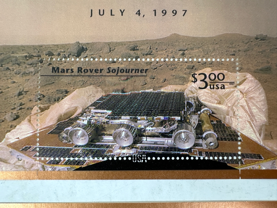 (4) US Mint Postage Stamps Mars Pathfinder July 4, 1997 $3 Stamps [Photo 3]