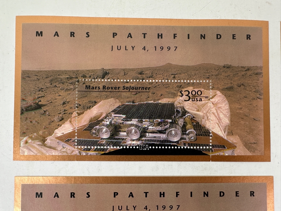 (4) US Mint Postage Stamps Mars Pathfinder July 4, 1997 $3 Stamps [Photo 2]