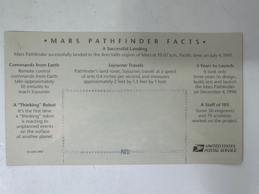 (4) US Mint Postage Stamps Mars Pathfinder July 4, 1997 $3 Stamps [Photo 4]