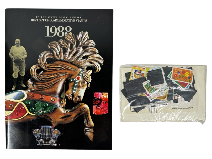 1988 United States Postal Service Mint Set Of Commemorative Stamps