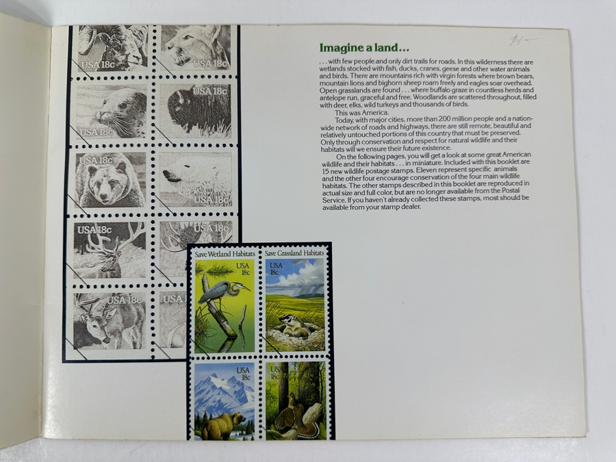 1982 United States Postal Service Mint Set Of Commemorative Stamps American Wildlife [Photo 4]