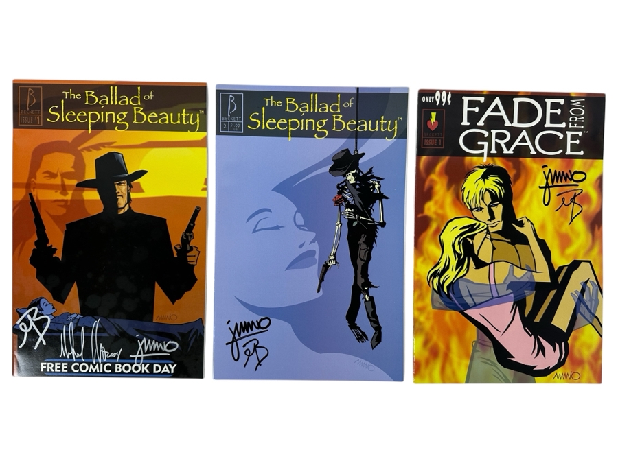 (3) Signed Comic Books: The Ballad Of Sleeping Beauty No. 1 & 2 And Fade From Grace No. 1