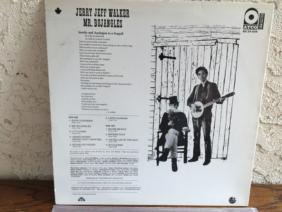 Jerry Jeff Walker ‎- Mr. Bojangles - ATCO Records ‎- SD 33-259 [Photo 2]