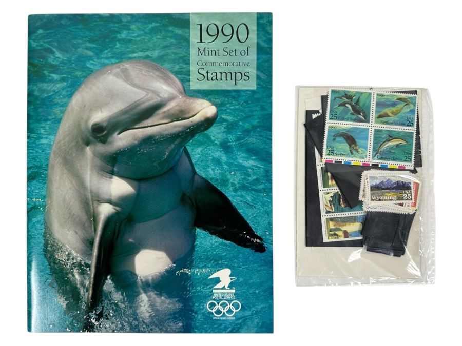 1990 United States Postal Service Mint Set Of Commemorative Stamps