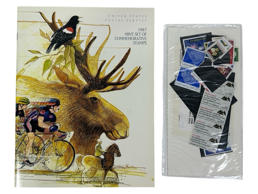 1987 United States Postal Service Mint Set Of Commemorative Stamps