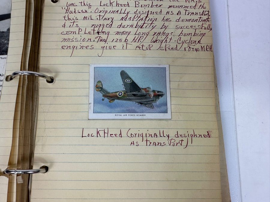 Collection Of WINGS Cigarettes Tobacco Cards Airplane Trading Cards With Book Detailing Various Planes - See Photos [Photo 29]