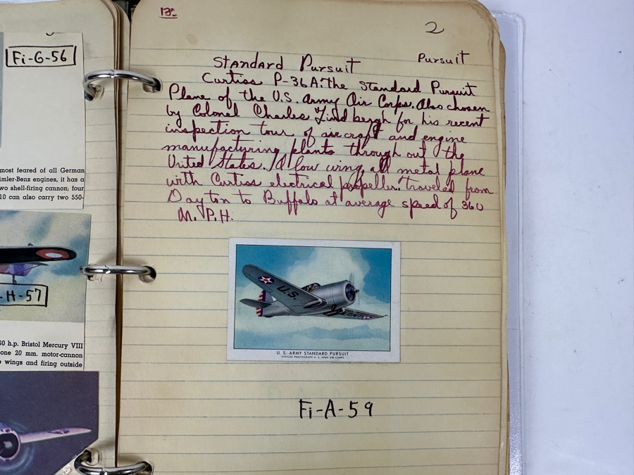 Collection Of WINGS Cigarettes Tobacco Cards Airplane Trading Cards With Book Detailing Various Planes - See Photos [Photo 14]