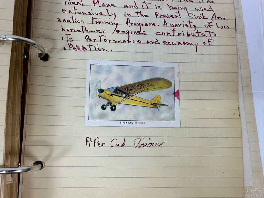 Collection Of WINGS Cigarettes Tobacco Cards Airplane Trading Cards With Book Detailing Various Planes - See Photos [Photo 48]