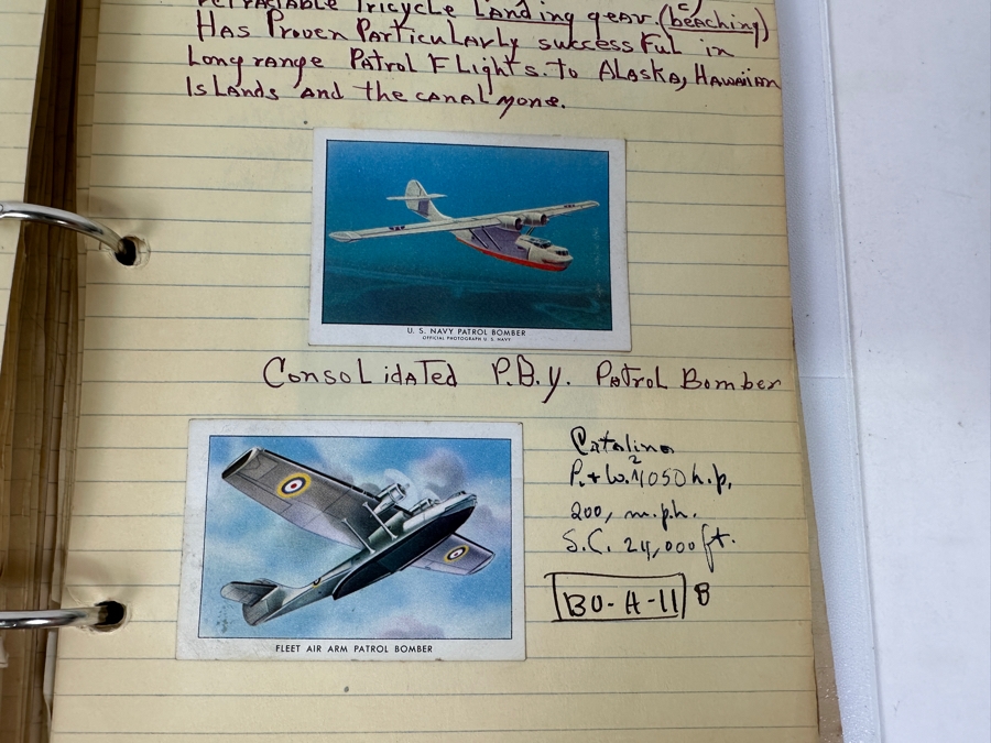 Collection Of WINGS Cigarettes Tobacco Cards Airplane Trading Cards With Book Detailing Various Planes - See Photos [Photo 33]