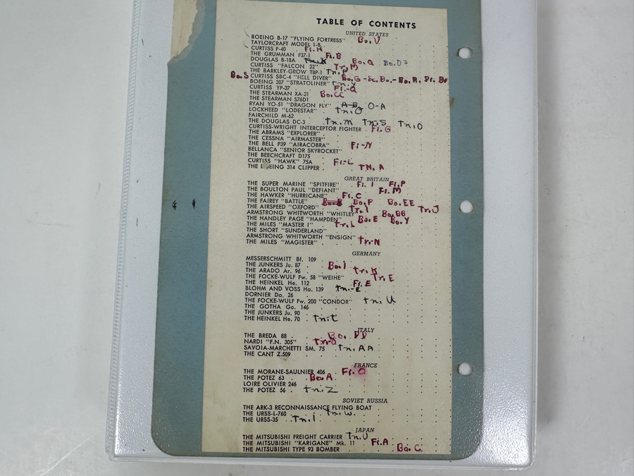 Collection Of WINGS Cigarettes Tobacco Cards Airplane Trading Cards With Book Detailing Various Planes - See Photos [Photo 9]