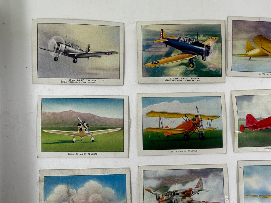 Collection Of WINGS Cigarettes Tobacco Cards Airplane Trading Cards With Book Detailing Various Planes - See Photos [Photo 3]