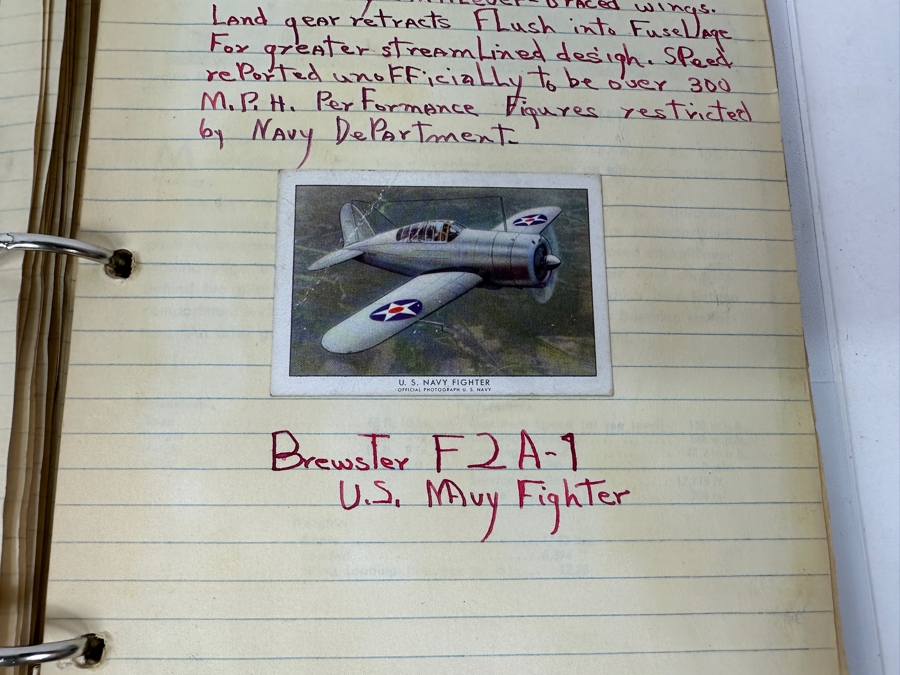 Collection Of WINGS Cigarettes Tobacco Cards Airplane Trading Cards With Book Detailing Various Planes - See Photos [Photo 20]