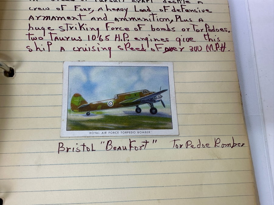 Collection Of WINGS Cigarettes Tobacco Cards Airplane Trading Cards With Book Detailing Various Planes - See Photos [Photo 35]