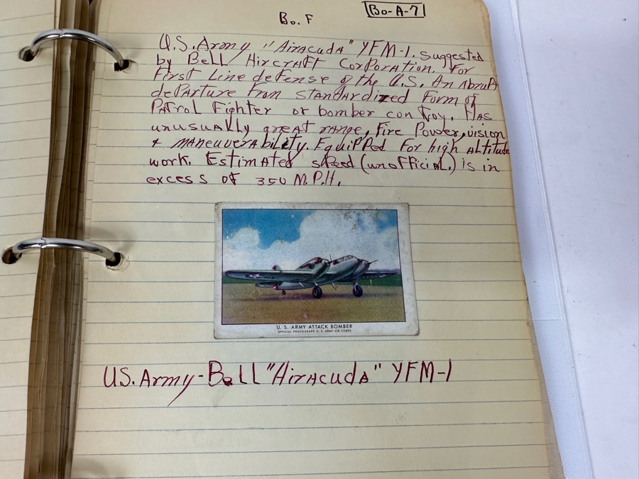 Collection Of WINGS Cigarettes Tobacco Cards Airplane Trading Cards With Book Detailing Various Planes - See Photos [Photo 31]