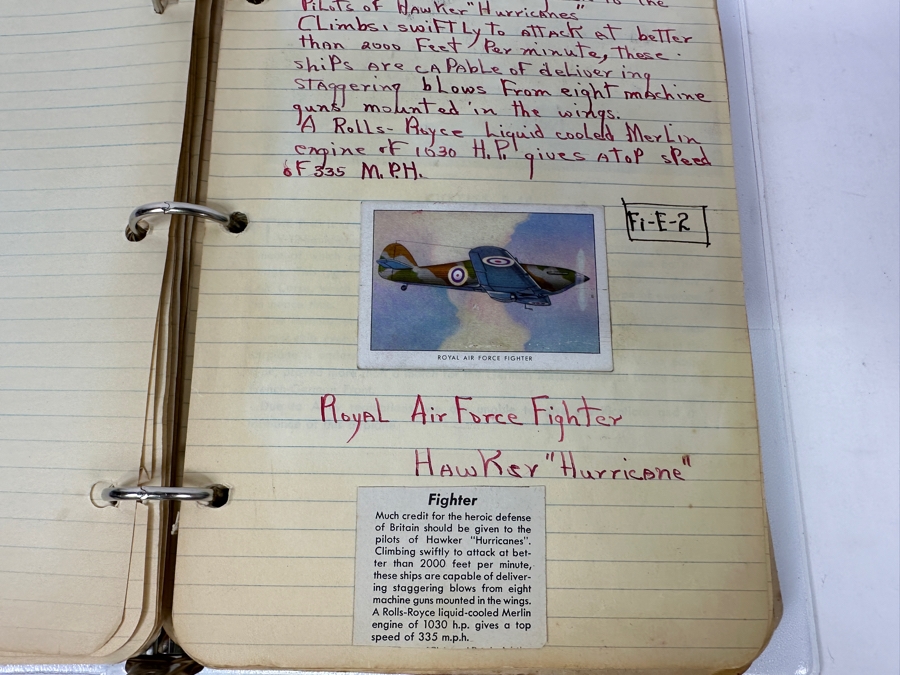 Collection Of WINGS Cigarettes Tobacco Cards Airplane Trading Cards With Book Detailing Various Planes - See Photos [Photo 19]