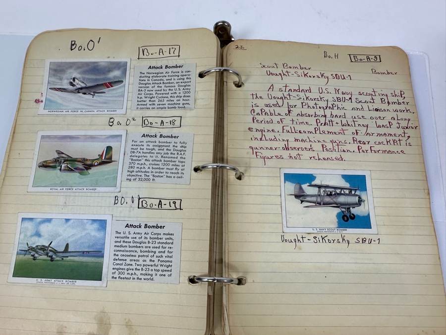 Collection Of WINGS Cigarettes Tobacco Cards Airplane Trading Cards With Book Detailing Various Planes - See Photos [Photo 39]