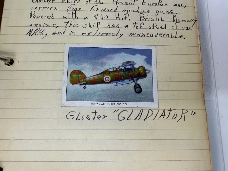 Collection Of WINGS Cigarettes Tobacco Cards Airplane Trading Cards With Book Detailing Various Planes - See Photos [Photo 21]