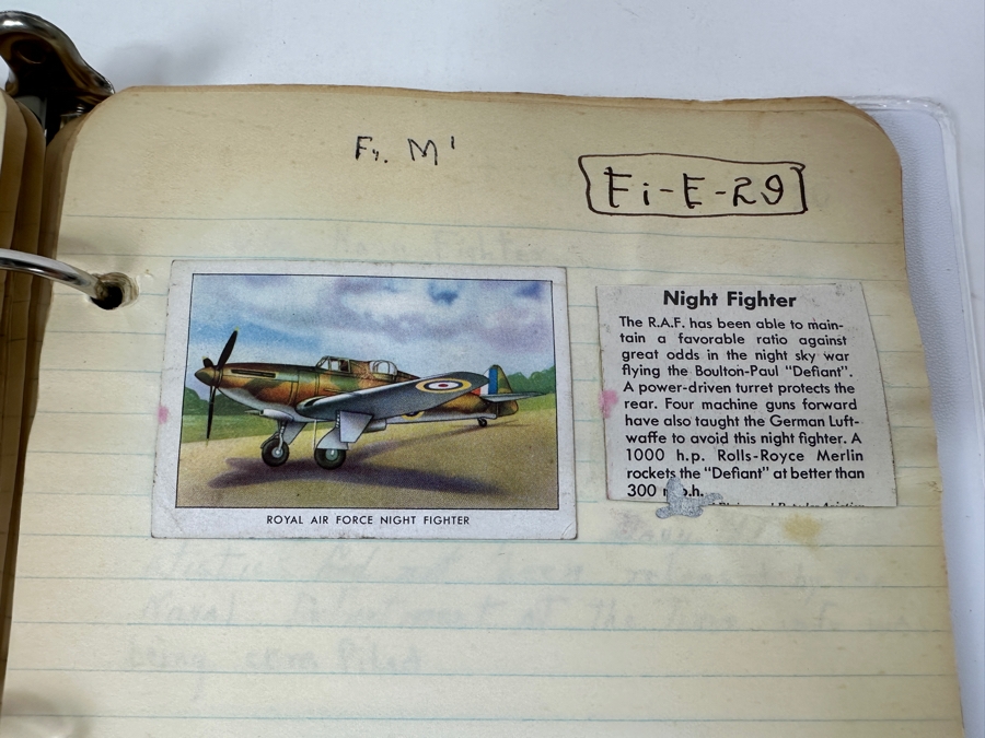 Collection Of WINGS Cigarettes Tobacco Cards Airplane Trading Cards With Book Detailing Various Planes - See Photos [Photo 25]