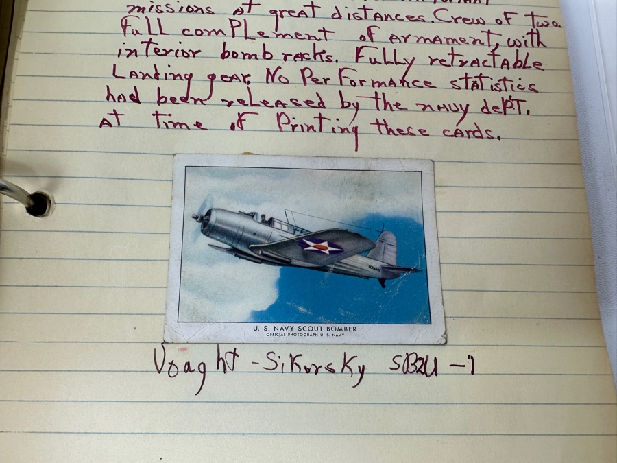 Collection Of WINGS Cigarettes Tobacco Cards Airplane Trading Cards With Book Detailing Various Planes - See Photos [Photo 36]