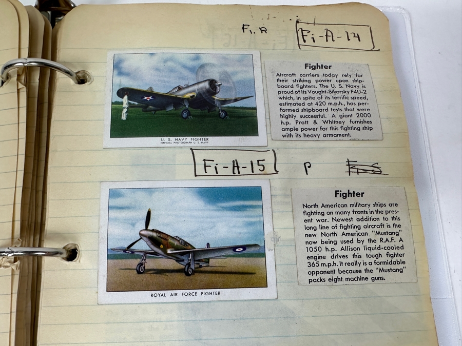 Collection Of WINGS Cigarettes Tobacco Cards Airplane Trading Cards With Book Detailing Various Planes - See Photos [Photo 24]