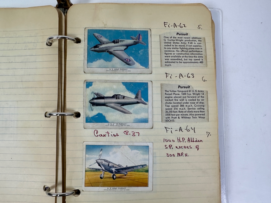 Collection Of WINGS Cigarettes Tobacco Cards Airplane Trading Cards With Book Detailing Various Planes - See Photos [Photo 15]