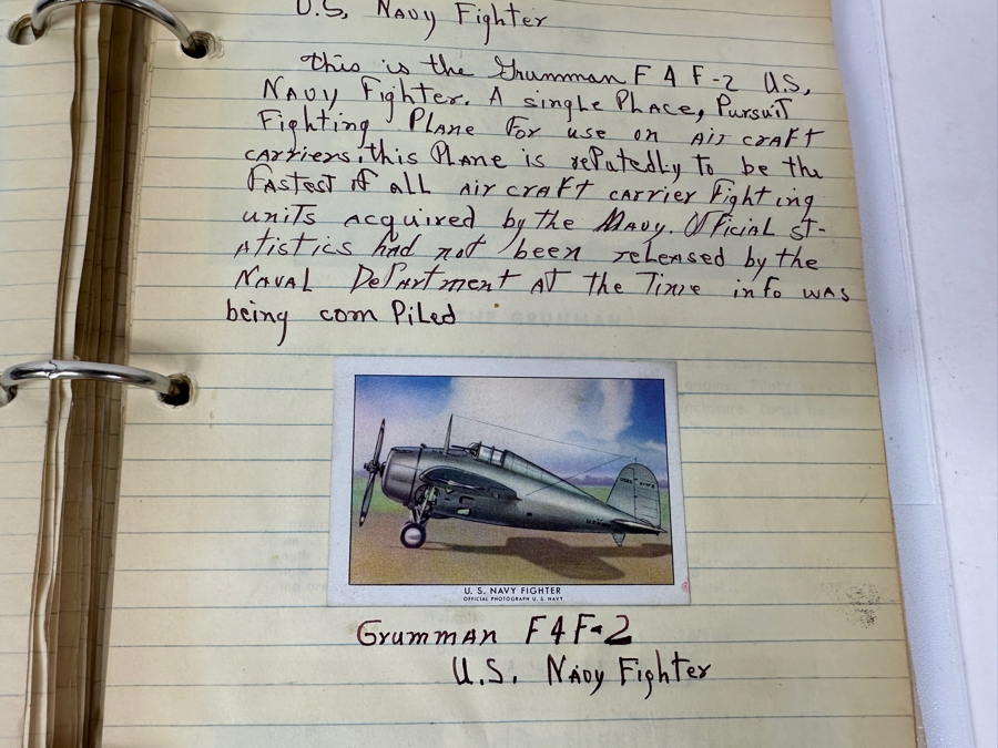 Collection Of WINGS Cigarettes Tobacco Cards Airplane Trading Cards With Book Detailing Various Planes - See Photos [Photo 26]