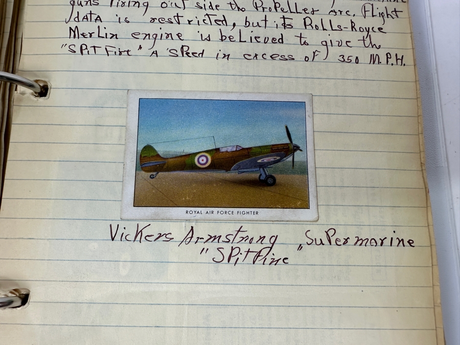 Collection Of WINGS Cigarettes Tobacco Cards Airplane Trading Cards With Book Detailing Various Planes - See Photos [Photo 22]