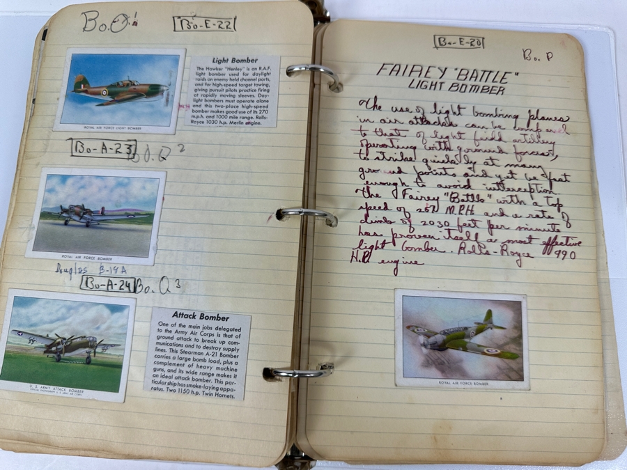 Collection Of WINGS Cigarettes Tobacco Cards Airplane Trading Cards With Book Detailing Various Planes - See Photos [Photo 46]