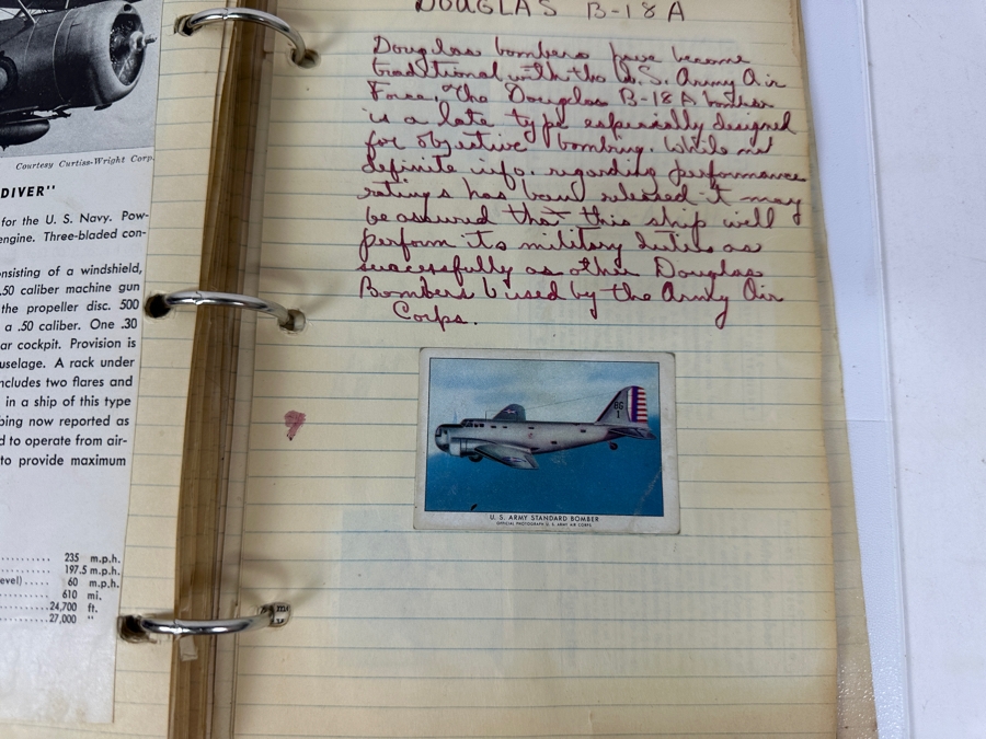 Collection Of WINGS Cigarettes Tobacco Cards Airplane Trading Cards With Book Detailing Various Planes - See Photos [Photo 45]